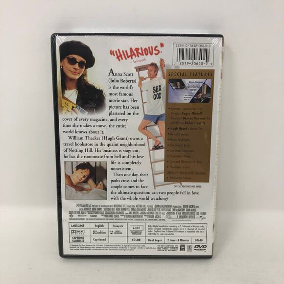 Notting Hill (DVD, 1999, Collectors Edition Widescreen) New Sealed Julia Roberts - Picture 2 of 6